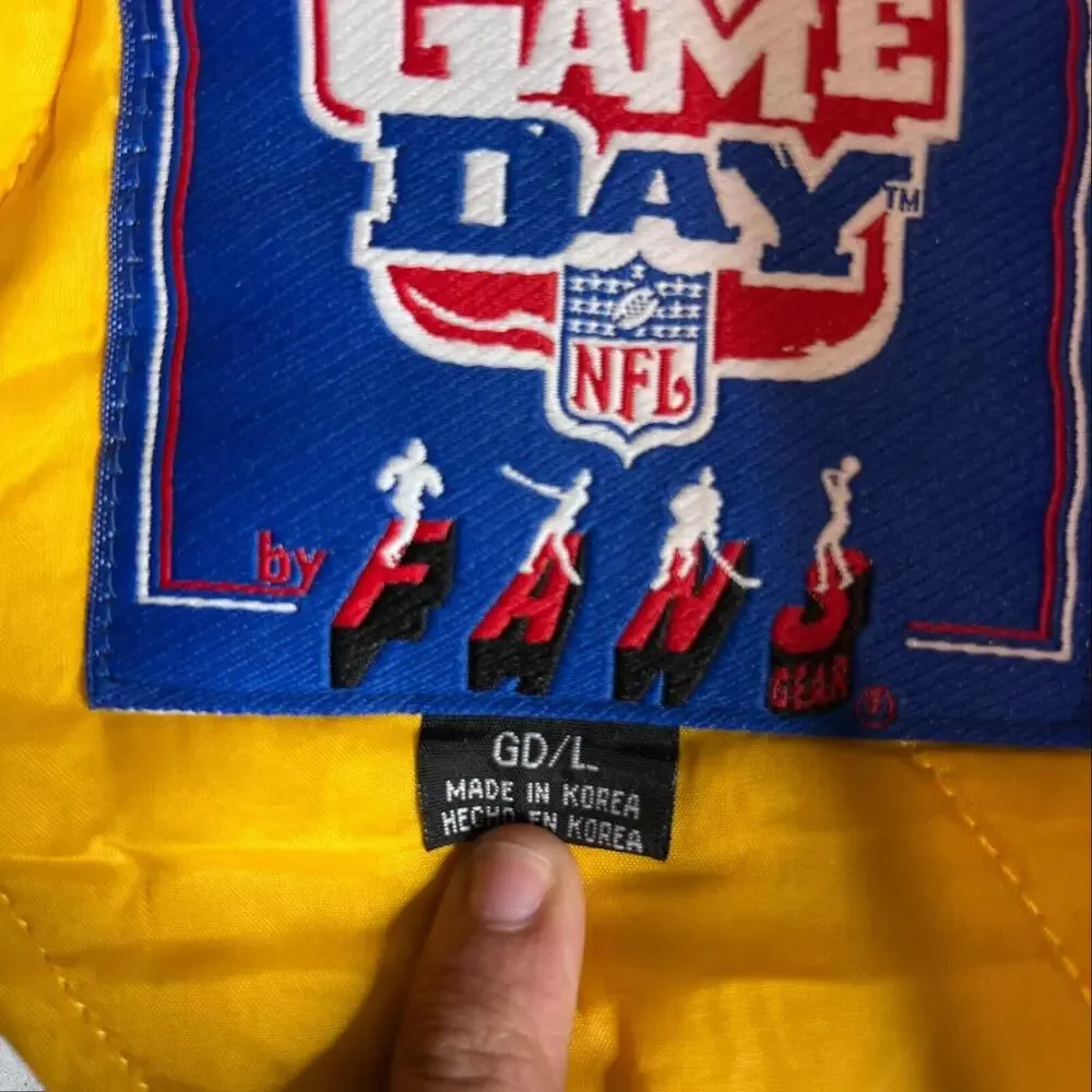 VTG 90s Game Day Green Bay Packers Colorblock Parka Jacket Mens Size L‎